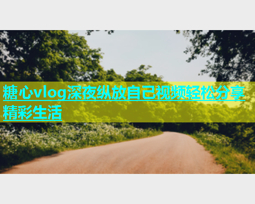 糖心vlog深夜纵放自己视频轻松分享精彩生活